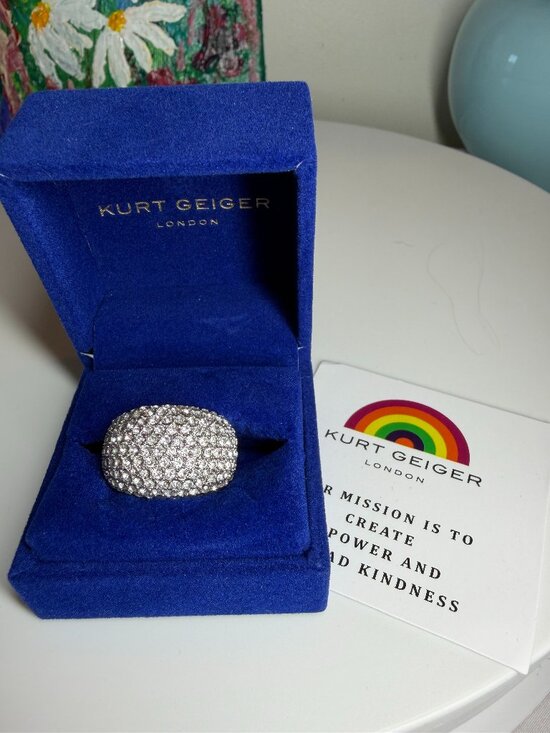 Kurt Geiger Jewelry - Kurt Geiger London Pavé Dome Cocktail Ring Size 7 NWT